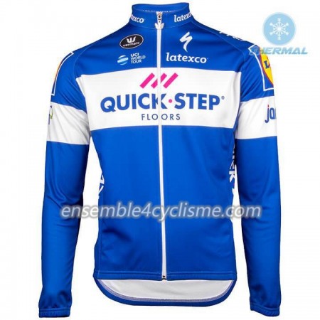 Maillot Cyclisme 2018 Quick Step Floors Hiver Thermal Fleece N001